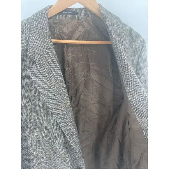 Ralph Lauren Wool Blazer Sport Coat Men's Size 44 T‎ Brown Gray